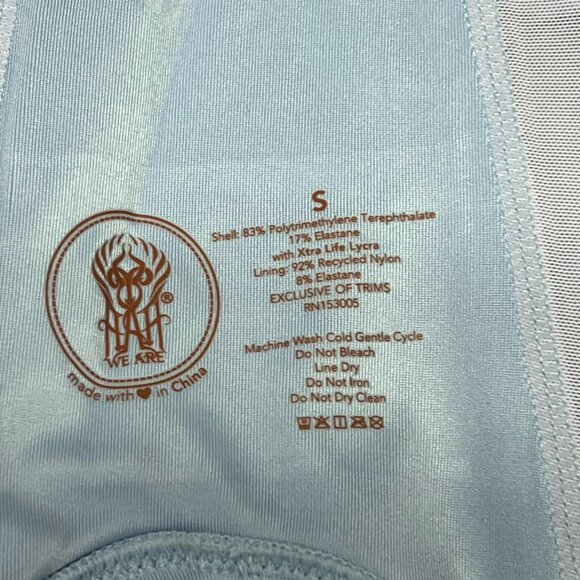 NWT FREE PEOPLE x HAH Knock Out Corset boudoir Top Size Small Blue Periwinkle - Picture 14 of 15